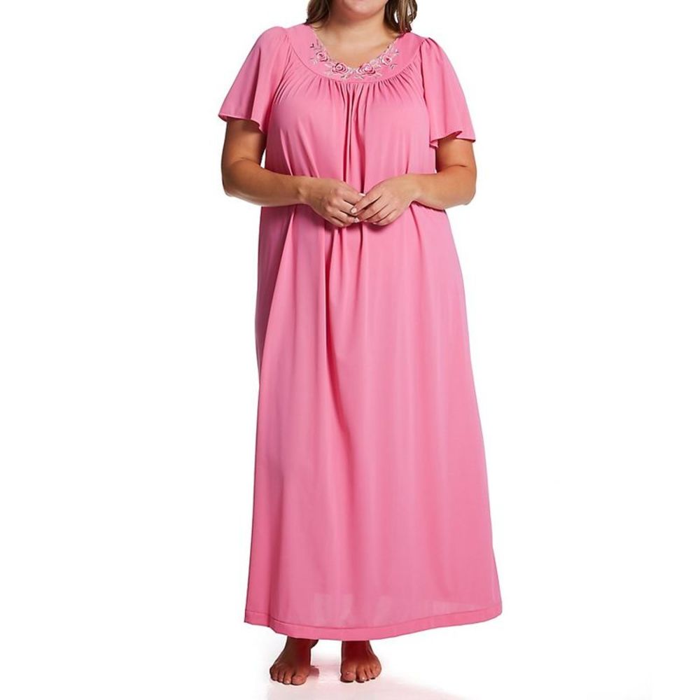 Shadowline Plus Petals 53 Inch Gown -  Rosy Pink  32280X